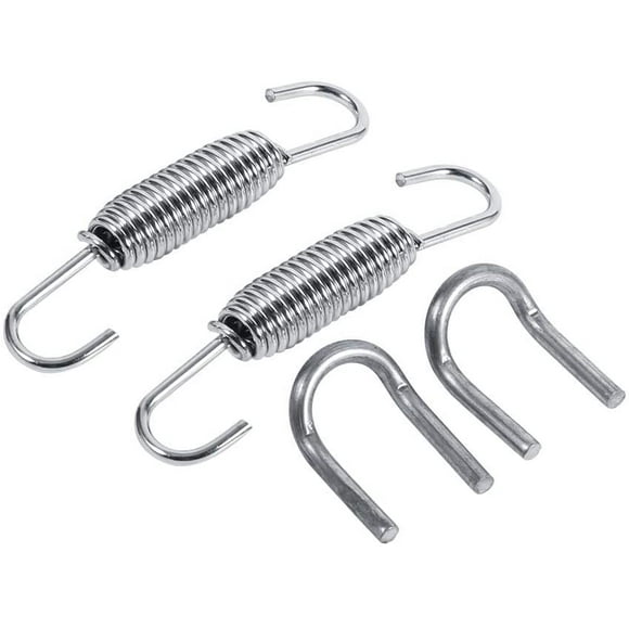 Ressorts de Tuyau de Silencieux en Acier Inoxydable Rotatifs, Ressorts de Tuyau d'Échappement de Moto avec Crochets pour Scooter ATV
