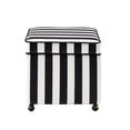 thumbnail image 4 of Gustav White/Black Velvet Ottoman - Hidden Storage, Castered Legs, 4 of 8
