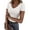 White, variant on PRETTYGARDEN Women Spring Tops Trendy Ribbed Short Sleeve V Neck Fitted Basic Tee Shirts Casual Going Out Summer Outfits