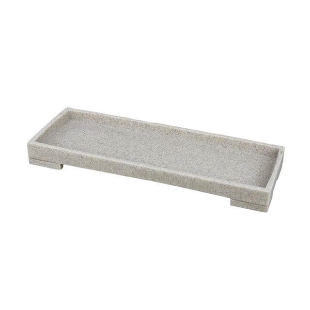 Wosthever Bandeja de tocador, accesorios para el hogar, tocador, de almacenamiento, organizador de cocina, planta, tamaño compacto, suministros Juegos de accesorios de baño Gris