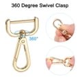 thumbnail image 4 of Uxcell 4Pack Swivel Clasps, 1" D Ring Detachable Snap Hook with Screwdriver, Gold, 4 of 6