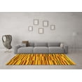 thumbnail image 3 of Ahgly Company Machine Washable Indoor Square Southwestern Yellow Country Area Rugs, 6' Square, 3 of 4