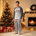 thumbnail image 2 of WJOSBXT Family Matching Christmas Pajama Set with Pockets & Plaid Pants , Long Sleeve Holiday PJs Sleepwear Outfit for Christmas Party Family Photos S, 2 of 5