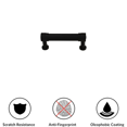thumbnail image 5 of Fitviso 25 Pack 3.25 inch Center to Center Matte Black Cabinet Pulls Kitchen Cabinet Handles, 5 of 9