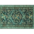 thumbnail image 1 of Ahgly Company Indoor Rectangle Persian Turquoise Blue Traditional Area Rugs, 6' x 9', 1 of 4