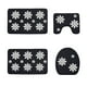 thumbnail image 2 of Alfombras de baño, alfombras para sala de estar, alfombra de área, tapete de baño, juego de 4 alfombras navideñas para baño, alfombras navideñas con copos de nieve, lavables, antideslizantes, absorben, 2 of 6