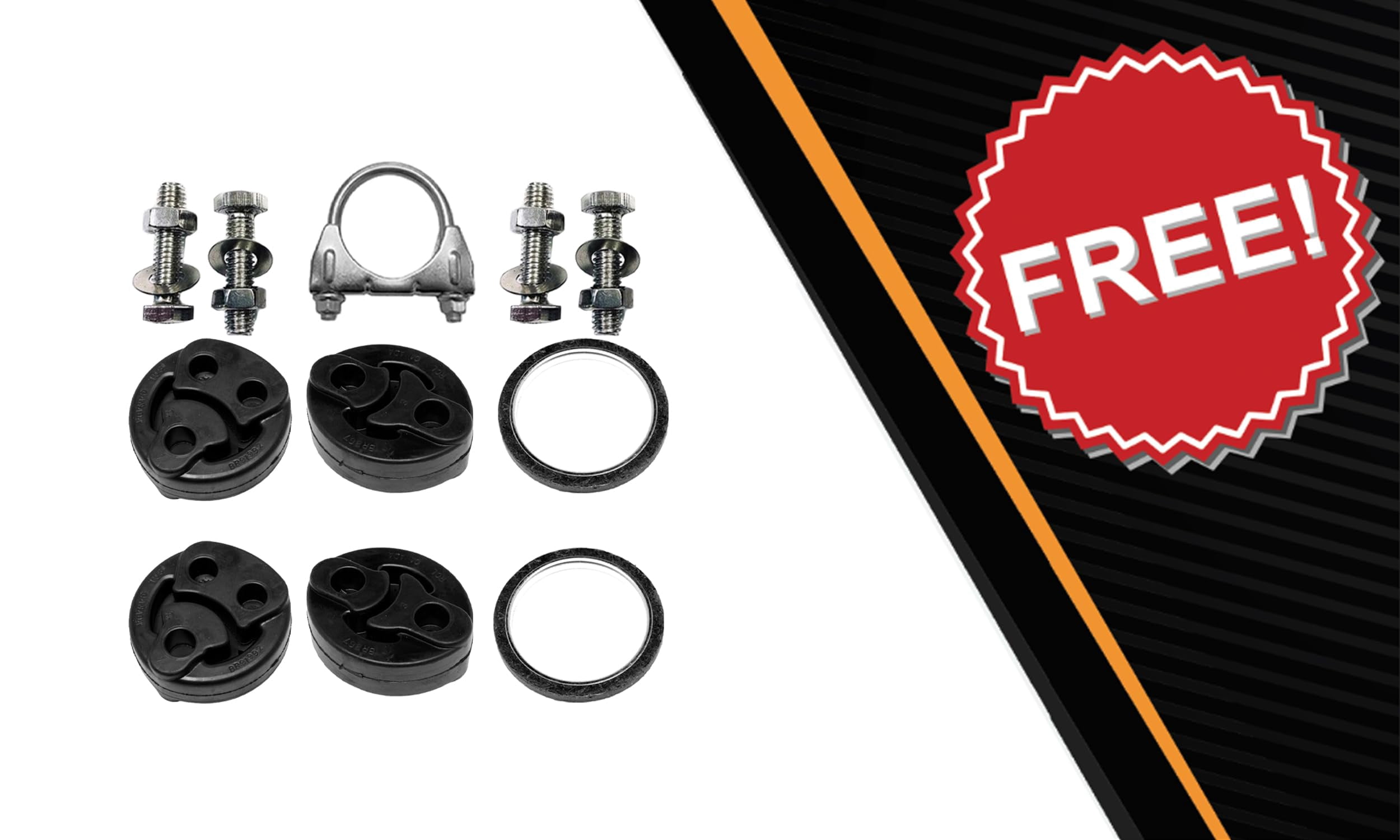 Northeastern Exhaust Resonator & Muffler Kit Fits 2001-2003 Toyota RAV4 2.0L - Direct Fit | Stainless Steel | Includes Hardware Kit