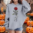 thumbnail image 3 of bbymog Halloween Graphic Print Hoodies for Teen Girls Boys Long Sleeve Pullover Hoodie Casual Teen Girl Clothes Gray 11 Years, 3 of 10