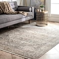 thumbnail image 1 of nuLOOM Ethel Medallion Fringe Runner Rug, 2' 6" x 12', Silver, 1 of 8