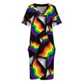 thumbnail image 3 of Vestido holgado con bolsillos y estampado de la bandera del orgullo, vestidos de lujo, vestidos holgados de verano, vestidos de novia para mujer, 3 of 6