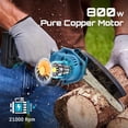 thumbnail image 5 of Shinylink  Mini Chainsaw Cordless 6 inch with 2 Battery, Mini Power Chain Saw with Security Lock, Electric Chainsaw, Handheld Small Chainsaw for Tree Trimming Wood Cutting, Orange, 5 of 6