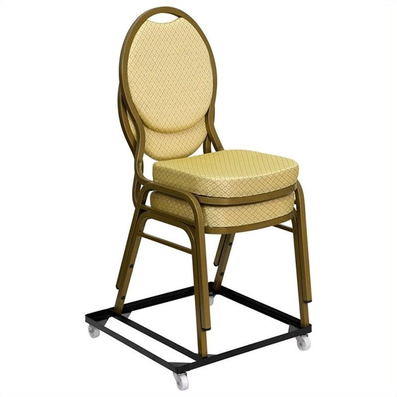Flash Furniture Hercules Series Church Chair Dolly In Black