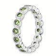 thumbnail image 3 of Bague Péridot Empilable en Argent Sterling Expressions Taille 9, 3 of 3