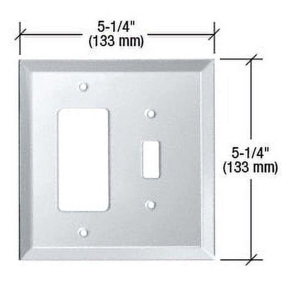 CRL GMP14C Clear Designer Toggle Combo Glass Mirror Plate