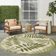 thumbnail image 6 of Nourison Aloha Indoor/Outdoor Ivory Green 7'10" x Round Area Rug (8 Round), 6 of 9