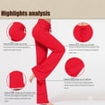 thumbnail image 4 of Womens Wide Leg Yoga Pants High Waisted Slim Fit Workout Leggings Stretchy Casual Yoga Sweatpants Lounge Pants Ladies Comfy Plus Size 2026 Trendy Outfits Lightweight Cute Fashion Dressy Clothes Red, 4 of 4