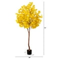 thumbnail image 4 of Nearly Natural Pre-Lit Fall Yellow Maple Artificial Potted Tree - 6' - Warm White LED Lights, 4 of 4