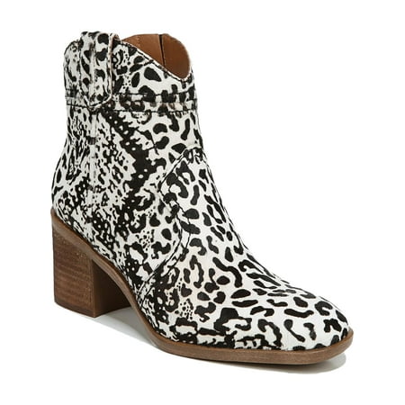 

Zodiac Womens Lennon Leather Square Toe Booties Ivory 6.5 Medium (B M)