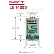 10x SAFT LS 14250 LS14250 C 1/2 AA 3.6v Lithium Battery 1200mAh High Capacity