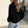 thumbnail image 5 of Zormilly Oversized Sweaters for Women Long Sleeve Mock Neck Soft Sweaters with Buttons Business Casual Tops, S-3XL, 5 of 9