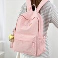 thumbnail image 2 of Floral Embroidery Backpack 17 In Large Capacity Nylon Lightweight Daypack, Multi-Pocket Casual Rucksack for Campus,, 2 of 7