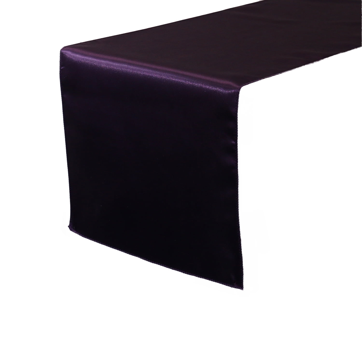 Your Chair Covers 14 x 108 Inch Satin Table Runner Eggplant