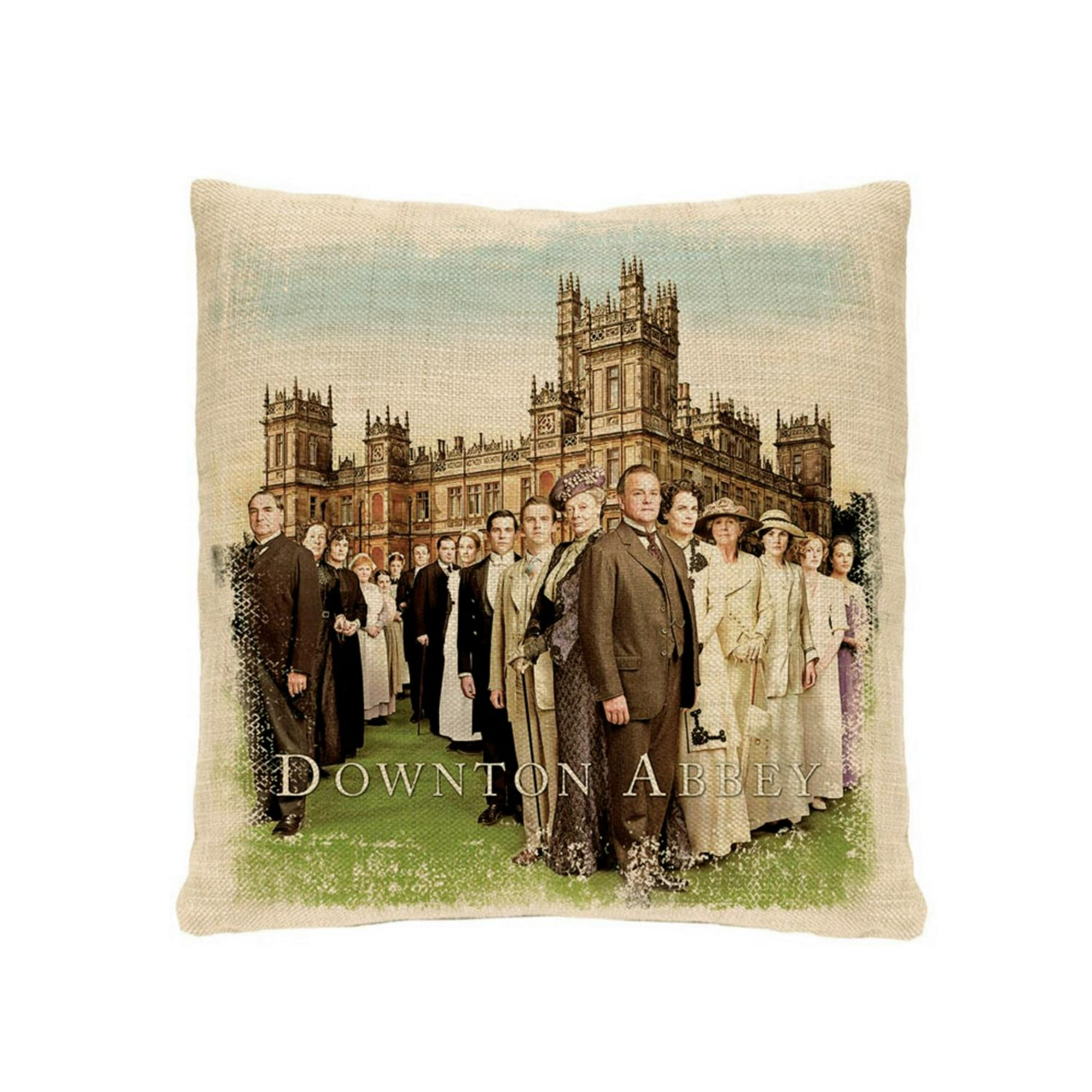 18 Downton Abbey Cast British Decorative Square Throw Pillow