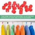 thumbnail image 4 of Uxcell 100-Pack Clothes Hanger Markers Blank, Plastic Garment Clips Fit 3.5mm Rod for Clothing Hangers [Red], 4 of 6