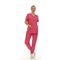 thumbnail image 5 of HEAL+WEAR Soft Stretch Scrub Set 4-Way Stretch V-Neck Top & Cargo Jogger Pants for Women, 5 of 5