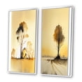 thumbnail image 3 of Designart "Golden Hour Glow in Countryside Tree II" Landscape Forest Framed Wall Art Set Of 2 - Country Yellow Gallery Wall Frame Set For Home Decor, 3 of 6