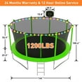 thumbnail image 4 of CITYLE Trampoline 12FT Trampoline with Enclosure for Adults and Kids, 1200LBS Trampolines with Basketball Hoop, Outdoor Trampoline with Lights, Last Long, 4 of 8