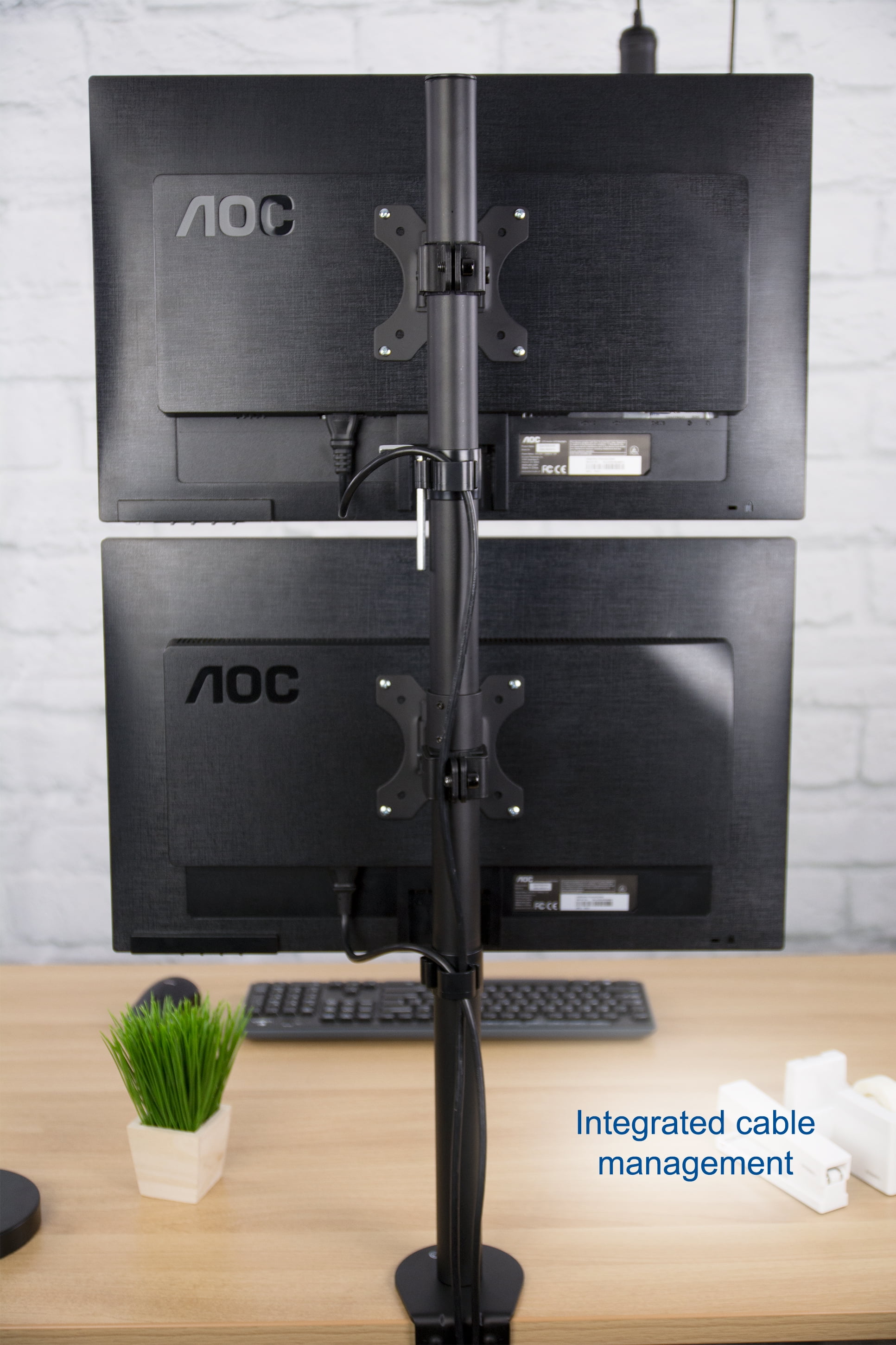 Vivo Dual Lcd Monitor Desk Mount Stand Heavy Duty Stacked