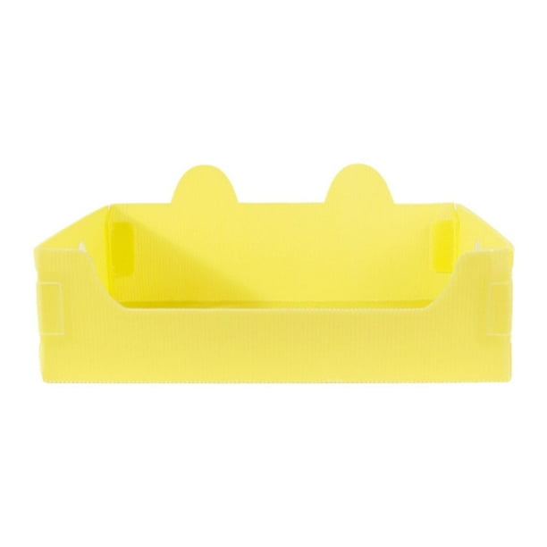 Baño de viaje para gatos, adorable, de gran capacidad, con divertido arenero abierto. Amarillo