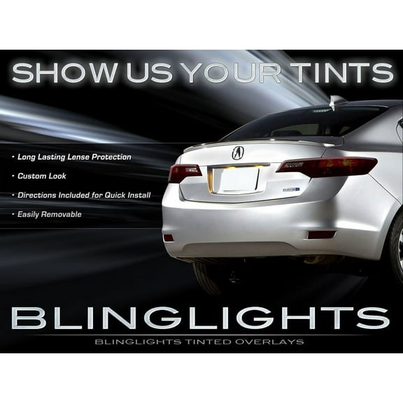 For Acura ILX Tinted Smoked Taillamps Taillights Overlays Film Protection