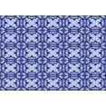 thumbnail image 1 of Ahgly Company Indoor Rectangle Patterned Jeans Blue Area Rugs, 2' x 4', 1 of 6