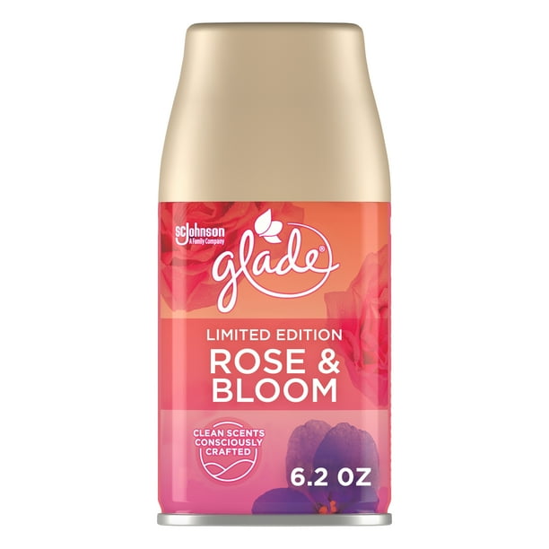 Glade Automatic Spray, Rose & Bloom, Automatic Air Freshener, 6.2 oz