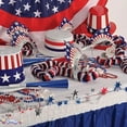 thumbnail image 2 of PMU 300 Ft Patriotic Star Garlands with Wire, Shiny Metallic Garland for National Day, Veterans Day, Independence Day, 4th of July, Red, Silver and Blue (12pc-25Ft Each), 2 of 5