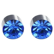NUOLUX 1pair Magnet Colorful Diamond Stud Earring Slimming Weight Loss Anti Cellulite for Men Women Health Care Iron Ear Nail Products(Royal Blue)
