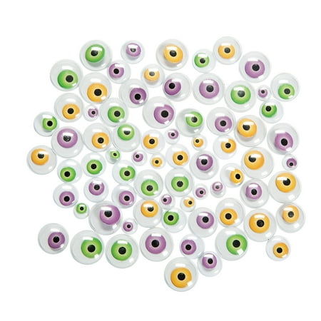 Fun Express - Spooky Wiggle Eyes for Halloween - Craft Supplies - Bulk Craft Accessories - Wiggle Eyes - Halloween - 100 Pieces