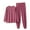Wine, variant on XuJwPNcy Women's 2 Piece Pjs Outfits Fleece Lined Pajama Set Long Sleeve Top Cinch Bottom Pants Loungewear