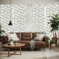 thumbnail image 2 of Ambesonne Northwoods Window Curtains, Wild Nature Theme, Each 28" W x 84" L, Taupe and White, 2 of 5