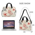 thumbnail image 3 of FORMRS 16" Laptop Bag Carrying Sleeve Case with Handle Travel Shoulder Briefcase, Light Red Starfish, 3 of 8