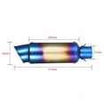 thumbnail image 3 of Mistaha Blue Stainless Steel 38-51mm Exhaust Muffler for Motorcycle & ATV - Universal Fitment (Logo-Free Shipping), 3 of 7