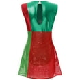 thumbnail image 4 of YiZYiF Women Christmas Stripe Bowknot Sequins Sleeveless Elf Dress with Safe Briefs Shiny Party Wear Green M, 4 of 6