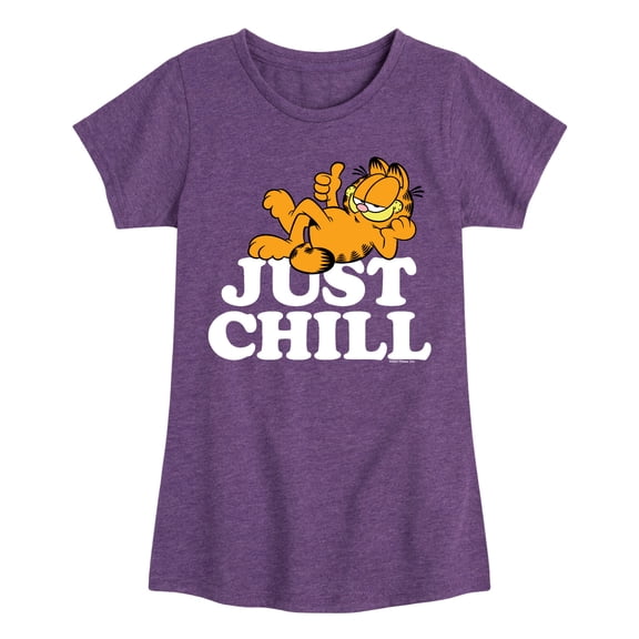 Garfield - Just Chill - Toddler And Youth Girls Short Sleeve Graphic T-Shirt