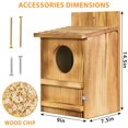 thumbnail image 2 of Casa para búhos MOBYKE para búho chillón, grande, de madera, con poste para rascar, 2 of 7