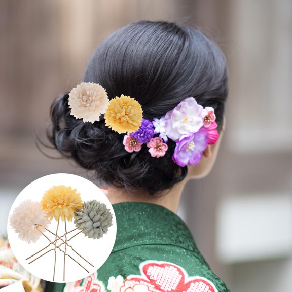 HEMOTON Elegant Wedding Hair Pin for Women with Assorted Color Fits Various Occasions and Hair 3 Pairs