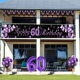 thumbnail image 2 of Specool 60th Birthday Party Decoration Kit, Black/Purple, 2 of 6
