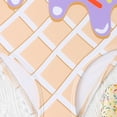 thumbnail image 5 of Glisme Summer Girls One-Piece Swimsuit Cute Floral Print Swimwear For Toddler Little Kid Teen Beach Pool Relaxed Fit Bathing Suits Size 4-5 Years Light Purple, 5 of 6