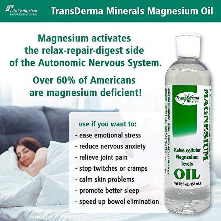 Transdermal Magnesium Oil 4 oz - Pure Liquid Magnesium Chloride